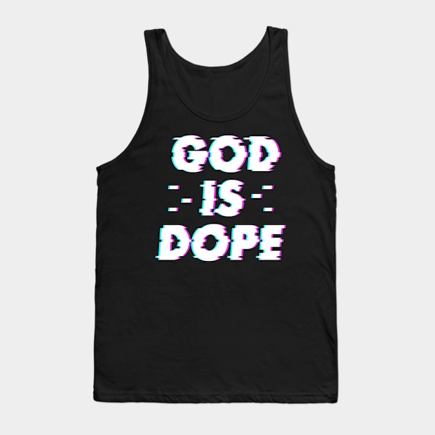 GOD IS DOP , Christian Jesus Faith Believer , optical illusion Tank Top by shirts.for.passions